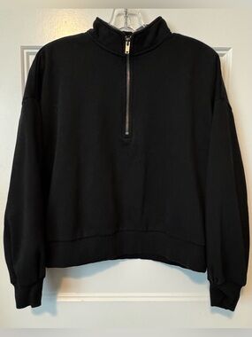 Banana Republic Factory Black Quarter Zip Pullover Sweater XS